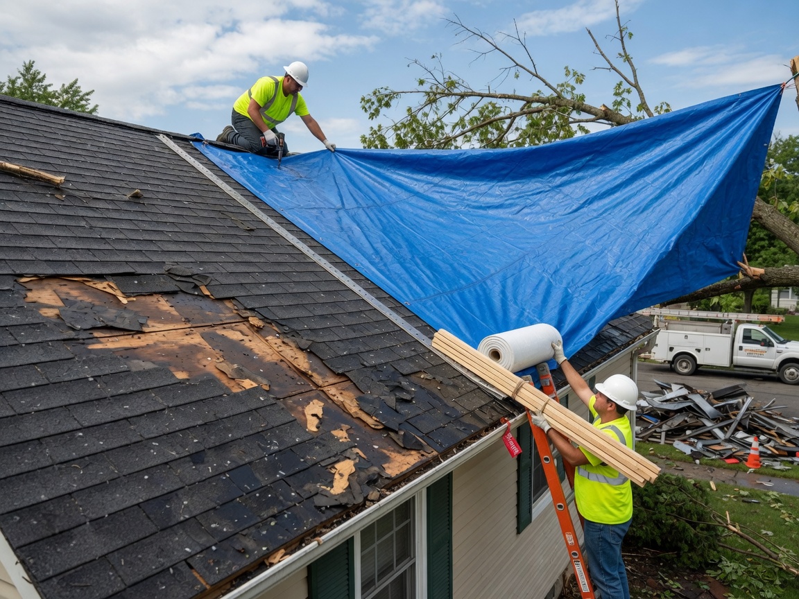 Storm damage repair services